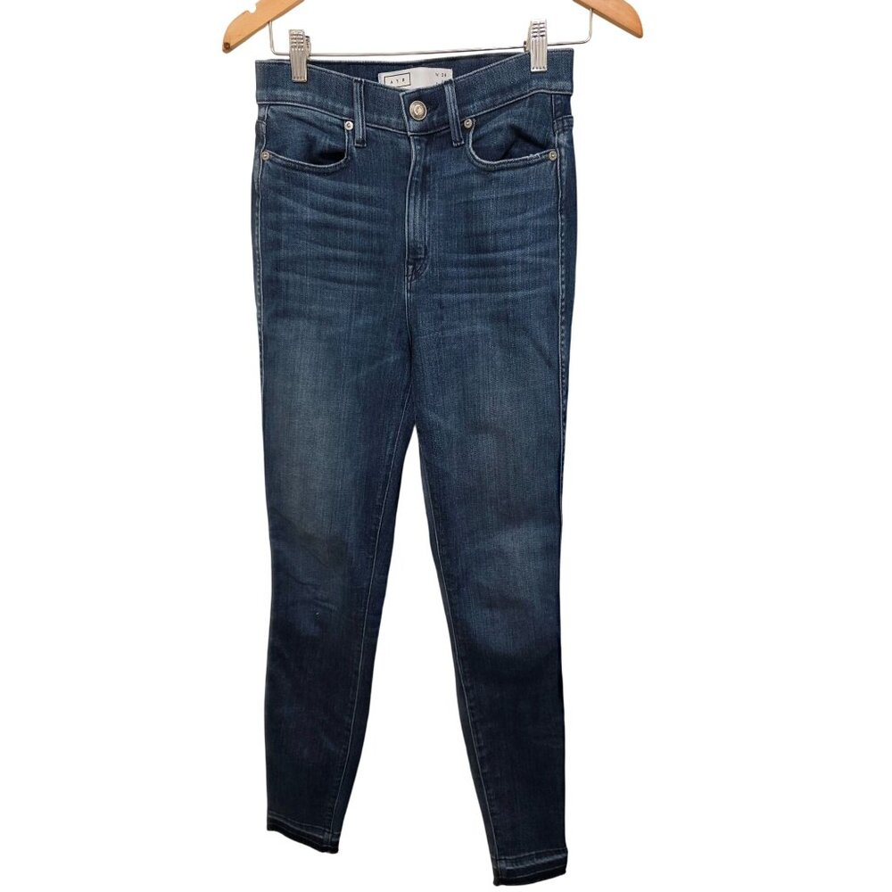 AYR Womens High-Rise‎ Skinny Jeans W28 L30 Medium Wash Denim